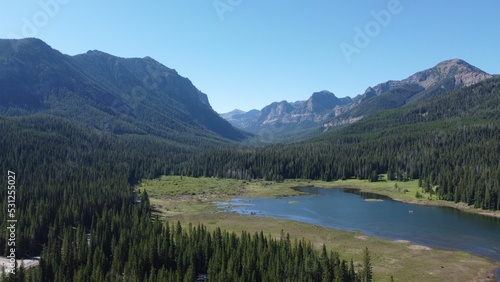 Canvas-taulu Beautiful landscape of the Hyalite reservoir in Montana.
