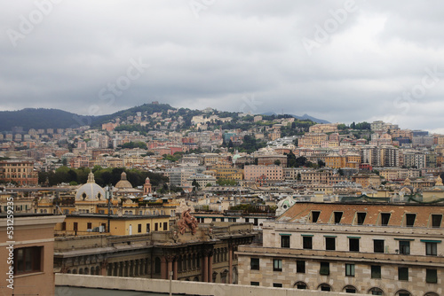 The panorama of Genoa, Italy 