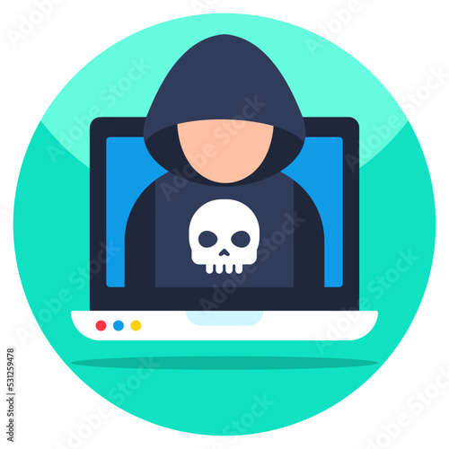 Modern design icon of hacker 