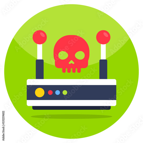 Perfect design icon of wifi hacking 