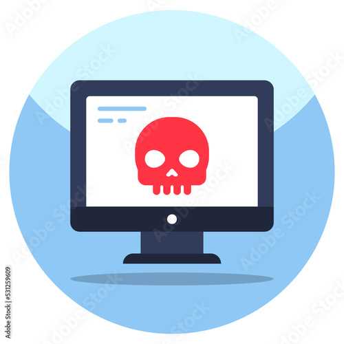 An editable design icon of system hacking 