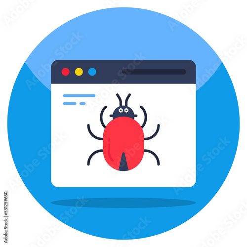 Perfect design icon of web bug