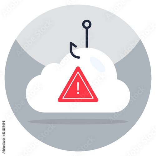 Premium download icon of cloud error phishing 
