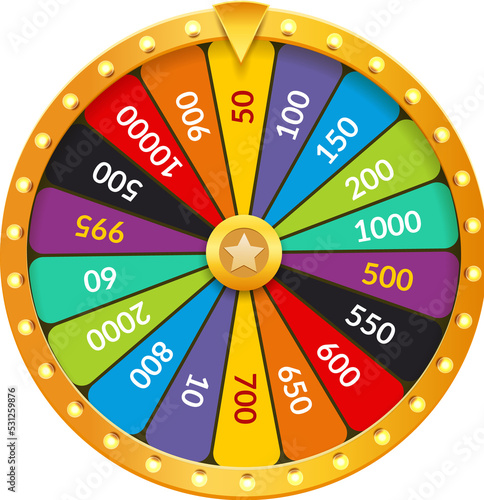 Game wheel roulette luck prize