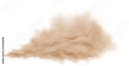 Papier peint Dust sand cloud dirt air smog illustration