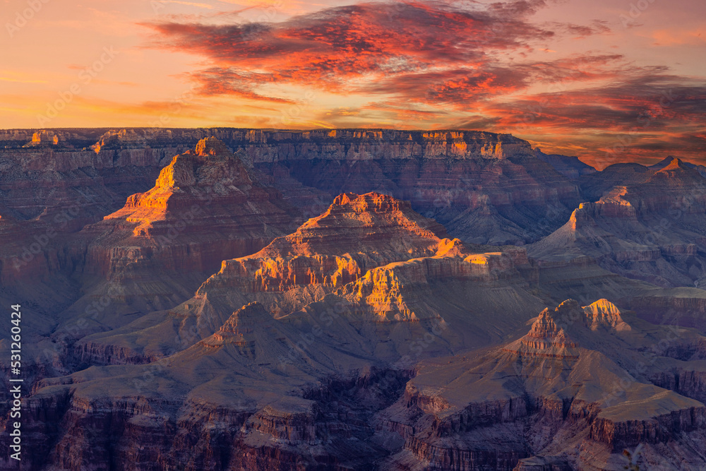 Dramatic Grand Canyon sunset