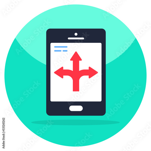 Perfect design icon of mobile directions 