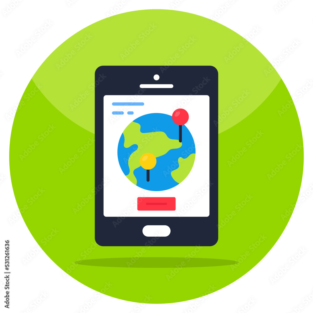 Premium download icon of mobile global location Premium download icon of mobile global location
