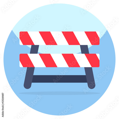 A creative design icon of barrier 