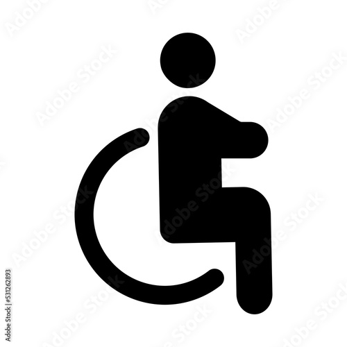 Wheelchair icon vector. Linear style sign for mobile concept and web design. Handicap icon.