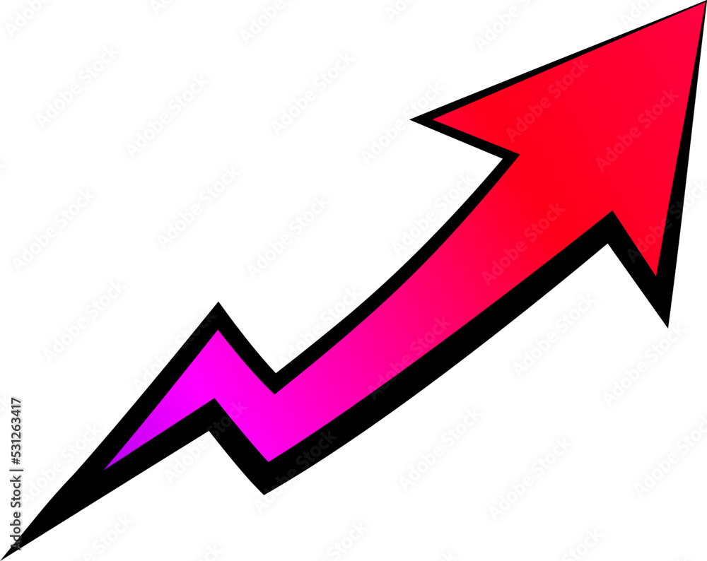 Illustration of a simple gradient arrow Illustration of a simple gradient arrow