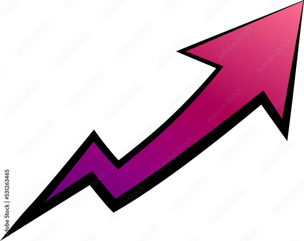 Illustration of a simple gradient arrow Illustration of a simple gradient arrow