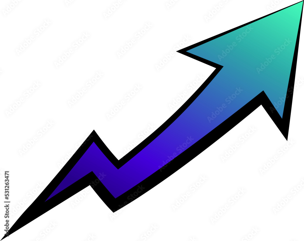 Illustration of a simple gradient arrow Illustration of a simple gradient arrow