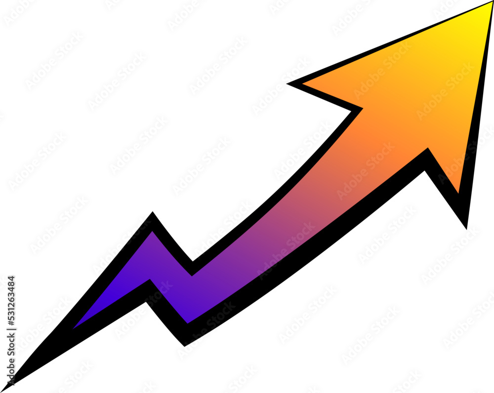 Illustration of a simple gradient arrow Illustration of a simple gradient arrow