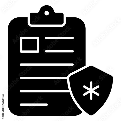 An icon design of insurance policy 
