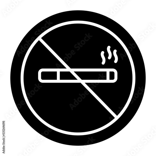 Creative design icon of no smoking