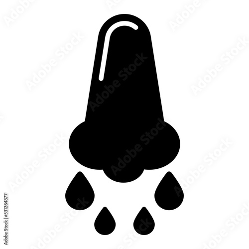 Unique design icon of running nose