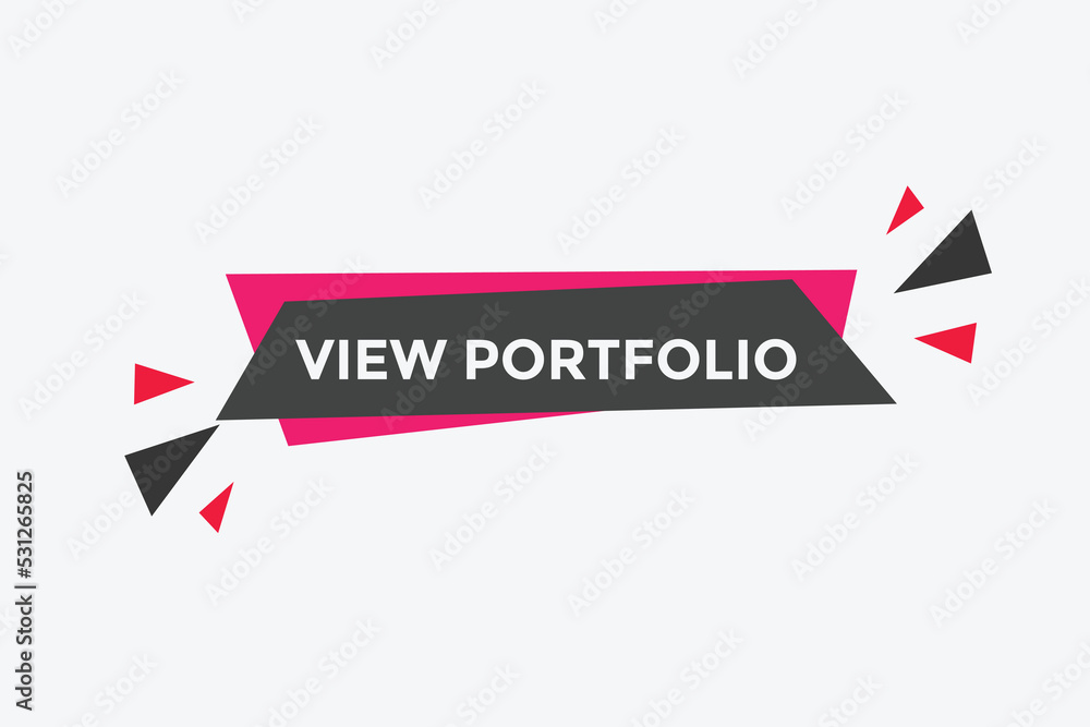 View portfolio button. speech bubble. View portfolio web banner template. Vector Illustration.
View portfolio button. speech bubble. View portfolio web banner template. Vector Illustration.