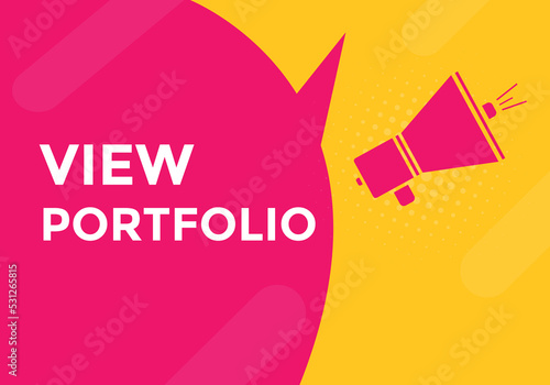 View portfolio Colorful label sign template. View portfolio symbol web banner.  © creativeKawsar