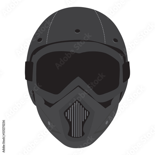 Racing and daily helmet for riding motorcycle vector illustration