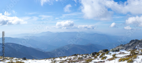 Obraz na plátně Serra da Estrela in Portugal in winter on a sunny day