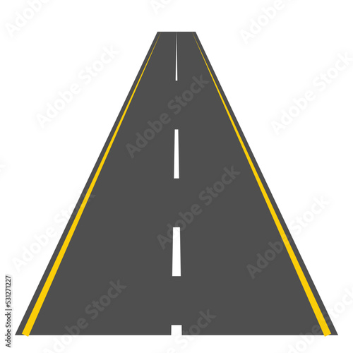 straight road marking vector illustration