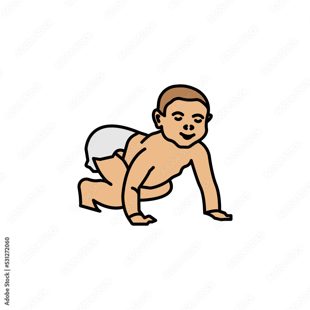 child, baby line icon on white background. Signs and symbols can be used for web, logo, mobile app, UI, UX child, baby line icon on white background. Signs and symbols can be used for web, logo, mobile app, UI, UX