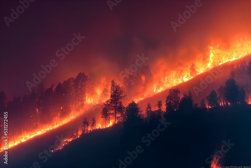 forest wild fire  photo