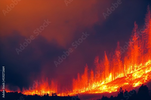 forest wild fire  photo