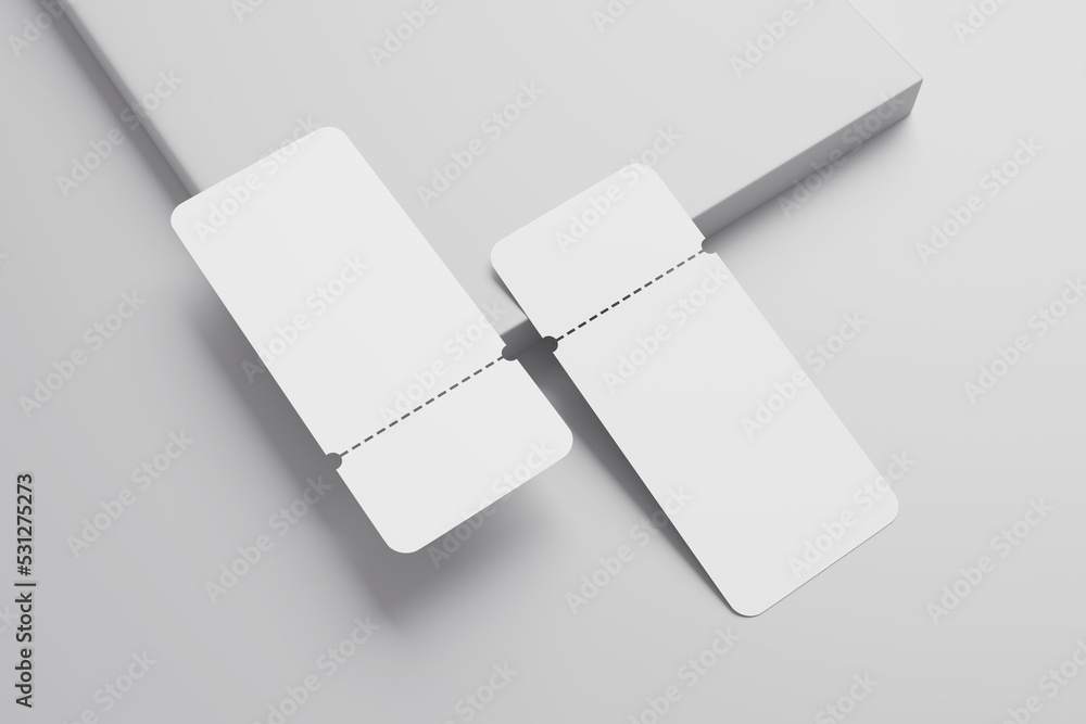 ภาพประกอบสต็อก Realistic Blank event concert ticket mockup template ...