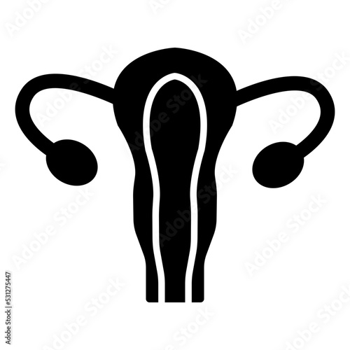 An icon design of female reproductive organ 