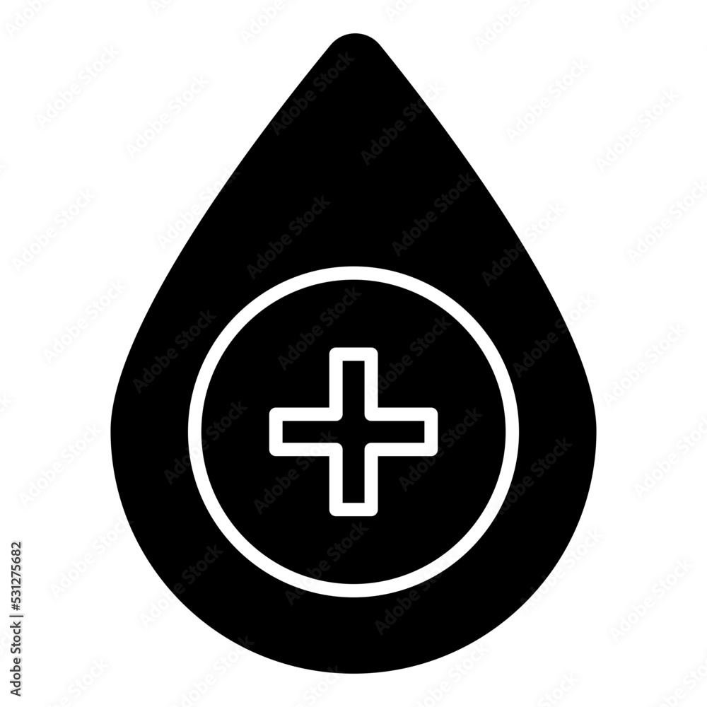 Fototapeta premium Blood drop showcasing blood donation icon