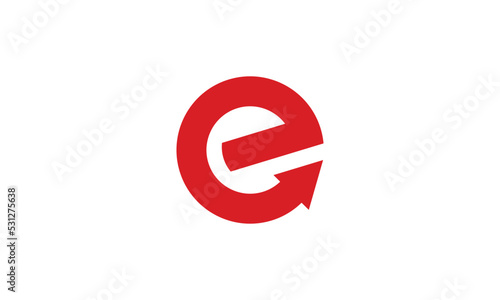 Free Download Initial E Arrow Logo, letter E with with arrow inside, Usable for Business and logistic Logos etc - GFXLoad