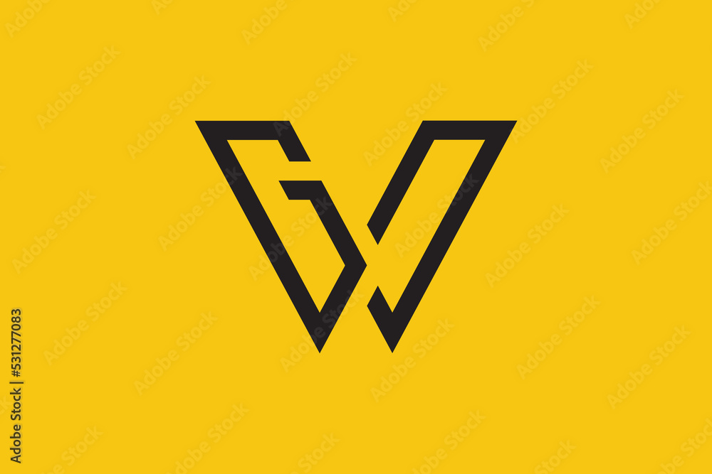 Minimal WG logo. Icon of a GW letter on a luxury background. Logo idea ...