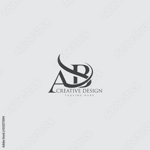 Creative ab letter logo design