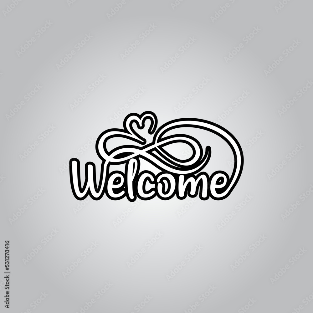 Obraz premium welcome sign vector design