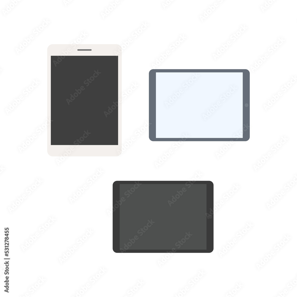 Tablet icons. Flat design style. Vector illustration Tablet icons. Flat design style. Vector illustration