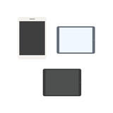 Tablet icons. Flat design style. Vector illustration