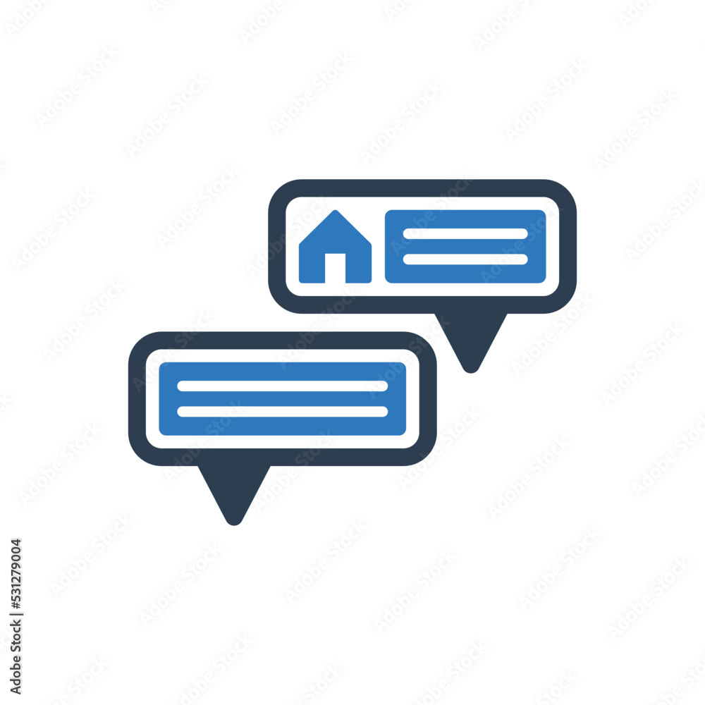 Real Estate Conversation Icon Real Estate Conversation Icon