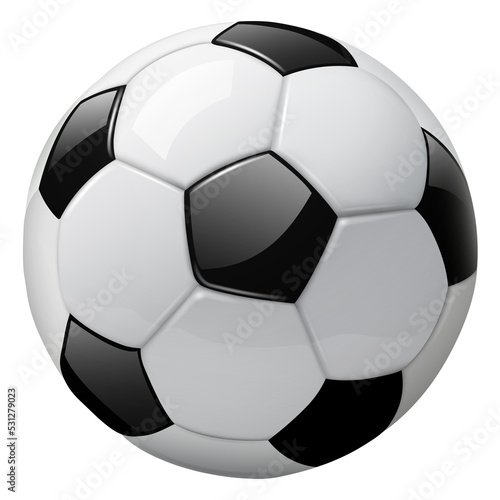 Photo soccer ball 3D isolated