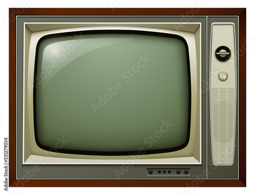 TV isolated, 3D vintage ico...