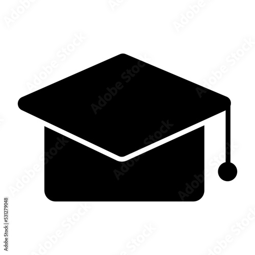 Academic cap icon, vector design of mortarboard