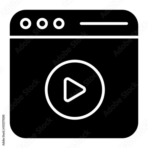 Trendy vector design of web video
