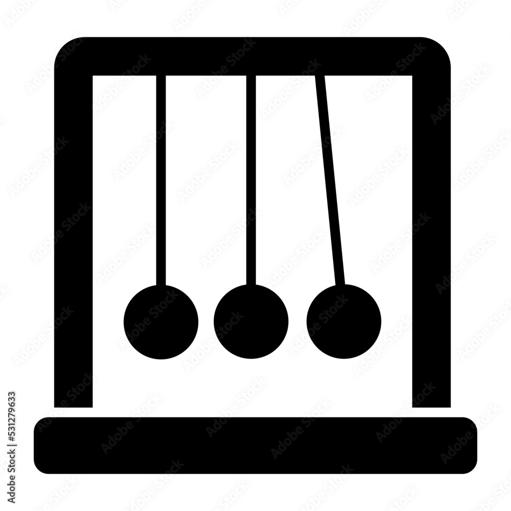 An editable design icon of newton's cradle An editable design icon of newton's cradle