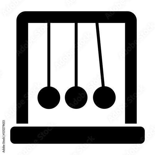 An editable design icon of newton's cradle 