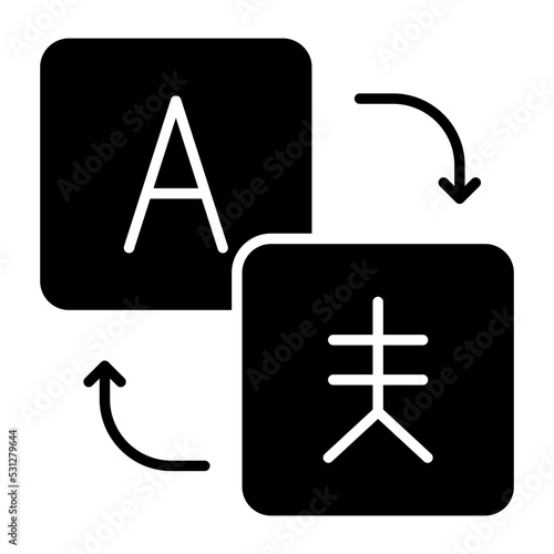      Vector design of language translator icon