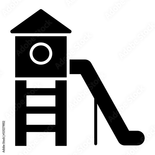Modern design icon of playground 