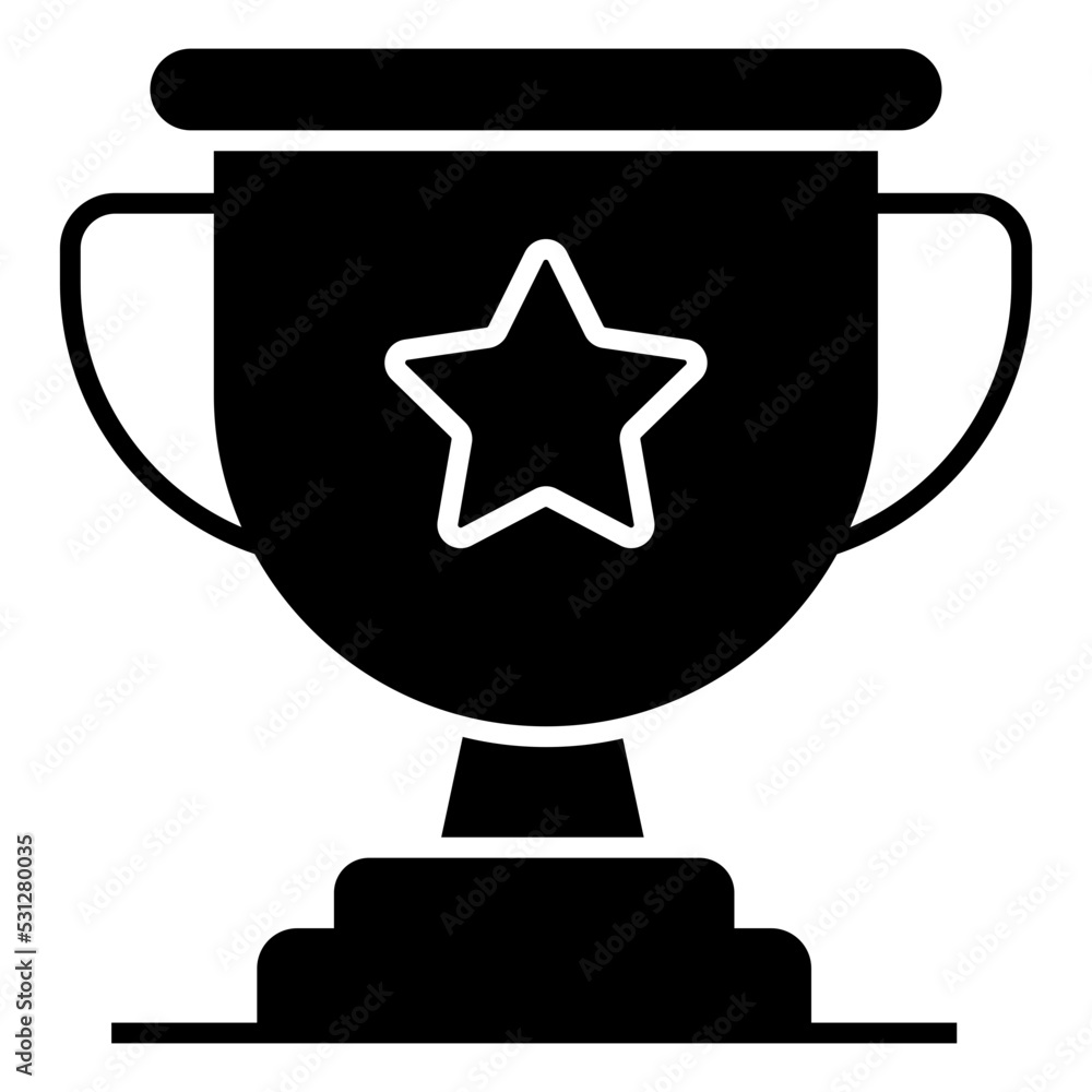An icon design of award trophy cup An icon design of award trophy cup
