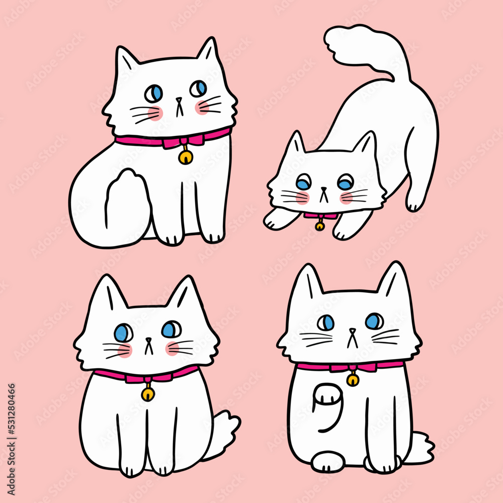 Cute cats cartoon character clipart. Cute cats cartoon character clipart.