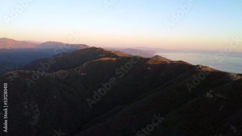 Aerial View of Santa Ynez Mountains, Santa Barbara photo